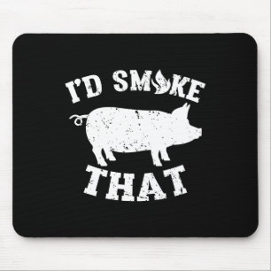 Funny I'd Smoke That Pork Pig Vintage Barbeque Mouse Pad