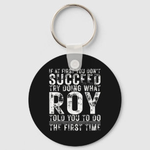 Funny If At First You Dont Succeed Birthday Roy Id Key Ring