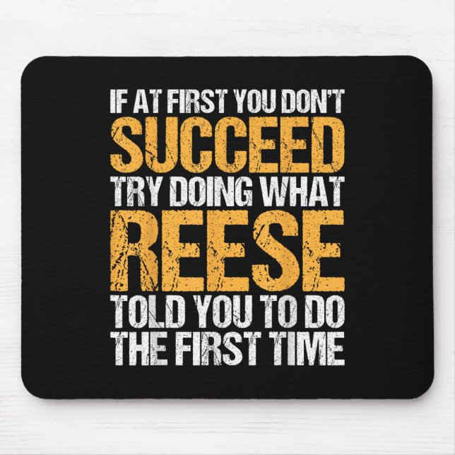 Funny If At First You Dont Succeed Try Doing What  Mouse Pad (Front)