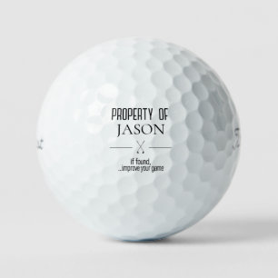 Funny If Found Personalised Name Titleist Golf Balls