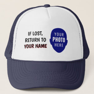 Funny If Lost Return To Custom Photo Face Trucker Hat