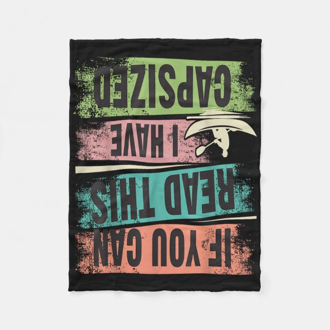 Funny If You Can Read This Pull Me Back Boat Desig Fleece Blanket (Front)