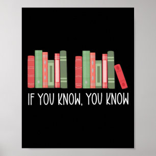 Funny If You Know You Know 6 7 Reading Books Merry Poster