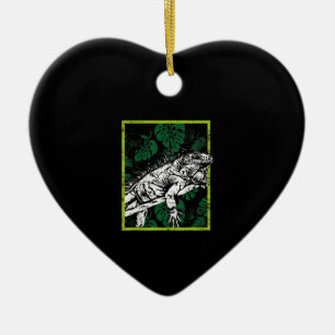 Funny Iguana Lovers Gift Ceramic Ornament