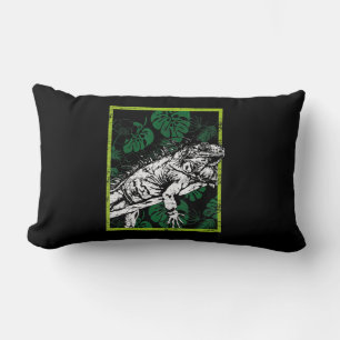 Funny Iguana Lovers Gift Lumbar Cushion