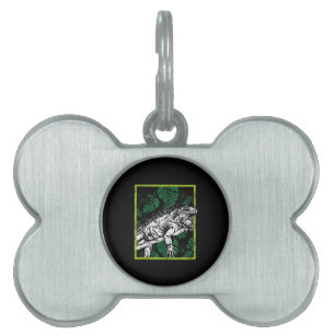 Funny Iguana Lovers Gift Pet ID Tag