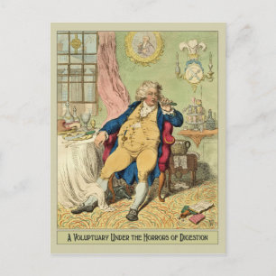 Funny Illustration by James Gillray Postcard