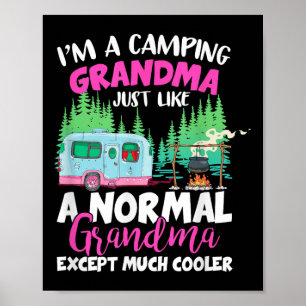 Funny Im A Camping Grandma Camper Campfire Mothers Poster