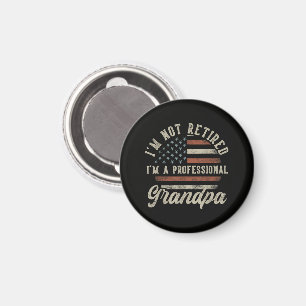 Funny "I'm A Professional Grandpa" Retirement Magnet