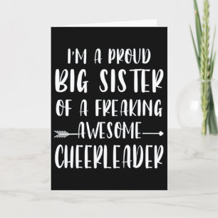 Funny I'm A Proud Cheer Big Sister Of A Cheerleade Card