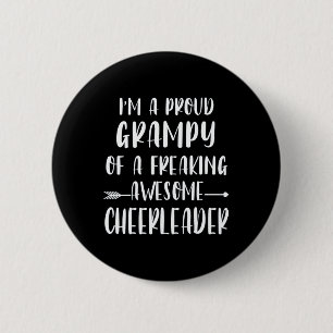 Funny I'm A Proud Cheer Grampy Of A Cheerleader Xm 6 Cm Round Badge