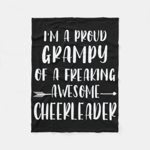 Funny I'm A Proud Cheer Grampy Of A Cheerleader Xm Fleece Blanket