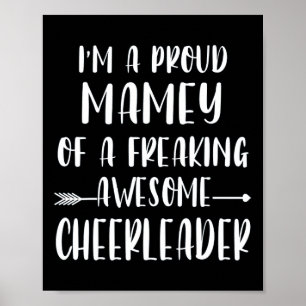 Funny I'm A Proud Cheer Mamey Of A Cheerleader Xma Poster