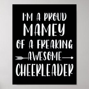 Funny I'm A Proud Cheer Mamey Of A Cheerleader Xma Poster