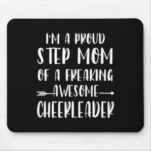 Funny I'm A Proud Cheer Step Mum Of A Cheerleader Mouse Pad