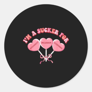 Funny I'm A Sucker For My Patients Inclusion Slp V Classic Round Sticker
