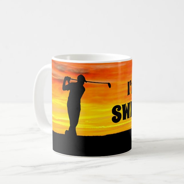 Funny "I'm a Swinger" Golf Coffee Mug (Front Left)