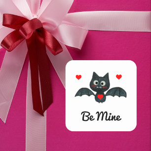 Funny I'm Batty About You Bat Valentine Square Sticker