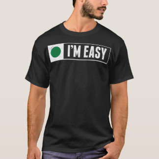 Funny I'm Easy Snowboard Ski Mountain Sign Retro V T-Shirt