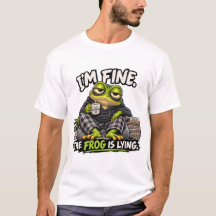 Funny "I'm Fine, The Frog Is Lying" Frog T-Shirt