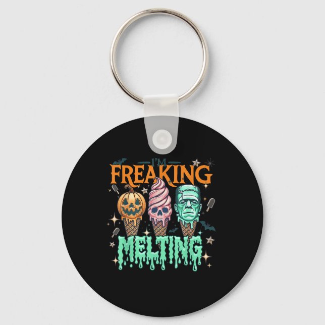 Funny Im Freakin Melting Frankenstein Monster Hall Key Ring (Front)