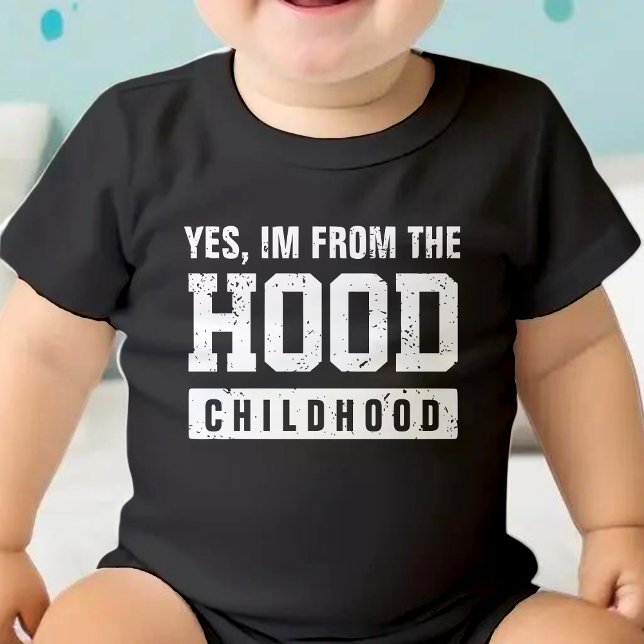 Funny I'm From the Hood Childhood Baby Bodysuit (Funny I'm From the Hood Childhood Baby Bodysuit)