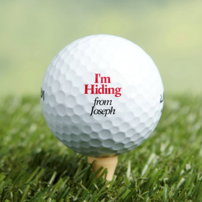 Funny I'm Hiding Personalised Golf Balls (Creator Uploaded)
