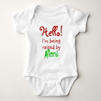 Funny I'm I'm being raise by Aliens Baby Bodysuit