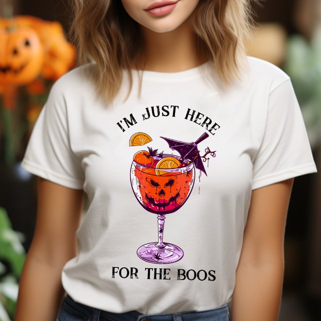 Funny I'm Just Here for the Boos Halloween Costume T-Shirt (Creator Uploaded)