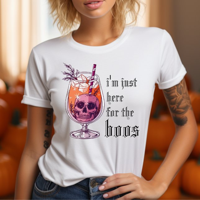 Funny I'm Just Here for the Boos Halloween Costume T-Shirt (Creator Uploaded)