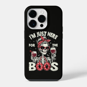Funny I'm Just Here for The Boos Skeleton iPhone 14 Pro Case