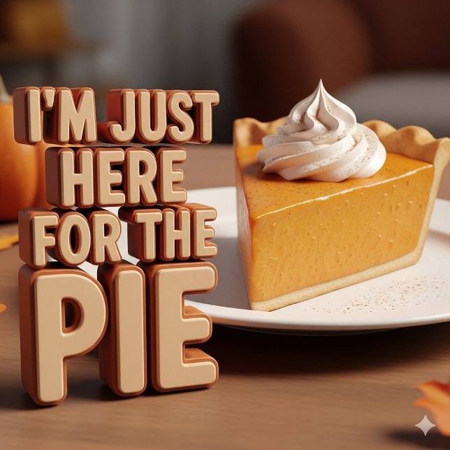 Funny I'm Just Here for the Pie T-Shirt (Creator Uploaded)