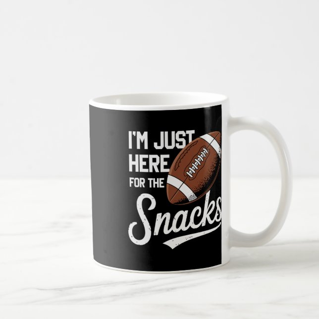 Funny I'm Just Here For The Snacks Football  Coffee Mug (Right)