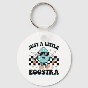 Funny I'm Just So Eggstra Happy Easter Motivationa Key Ring