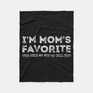 Funny I'm Mom's Favorite Son Daughter In Law Favor Fleece Blanket