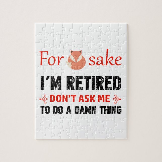 Funny I'm retired designs Jigsaw Puzzle (Vertical)