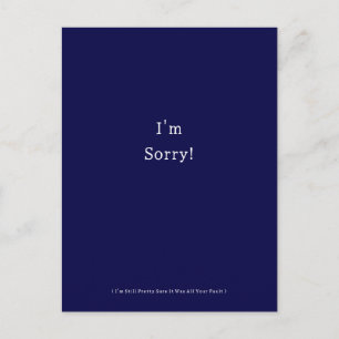 Funny I'm Sorry Apology Apologies Apologize Postcard