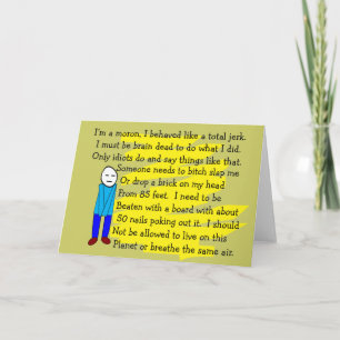 Funny "I'm Sorry" Cards and Key Chains