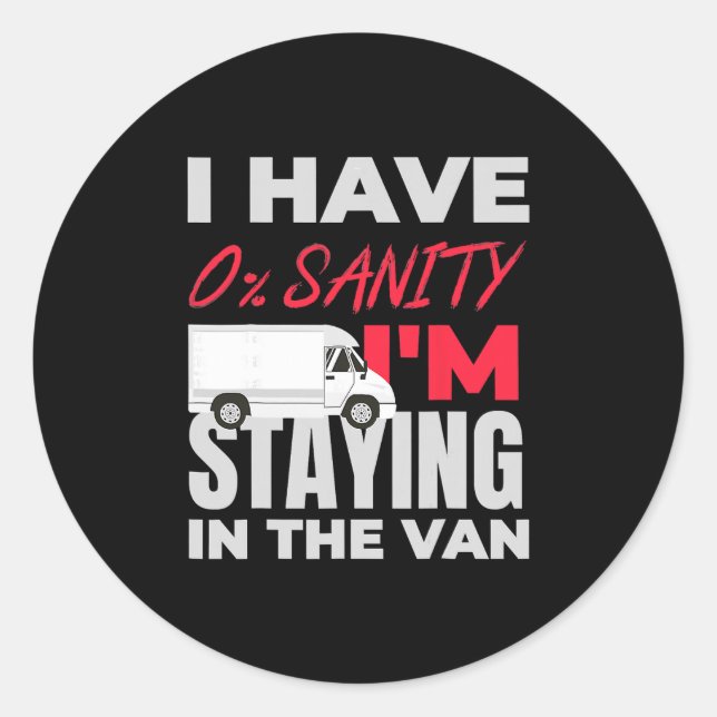 Funny I'm Staying In Tha Van Phasmophobia  Classic Round Sticker (Front)