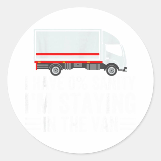 Funny I'm Staying In Tha Van Phasmophobia Gamer Me Classic Round Sticker (Front)