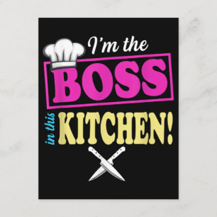 Funny Im The Boss In This Kitchen T-shirt Cooking  Enclosure Card