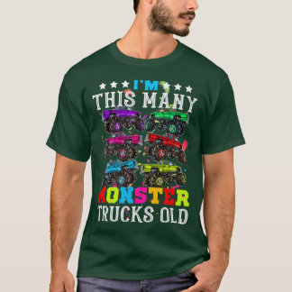 Funny Im This Many Monster Truck Old 6th Birthday  T-Shirt