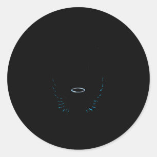 Funny I'm Totally An Angel Funny Halloween Christm Classic Round Sticker