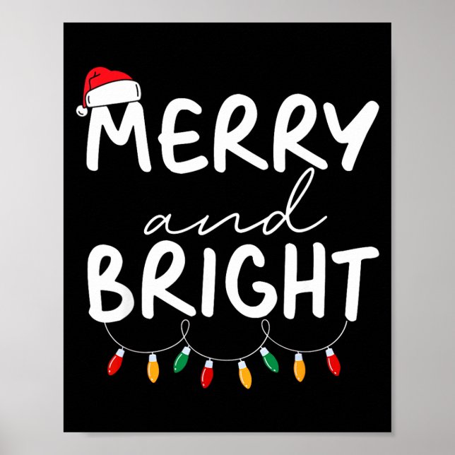 Funny I'm Trying To Feel Merry Xmas Bright Matchin Poster (Front)