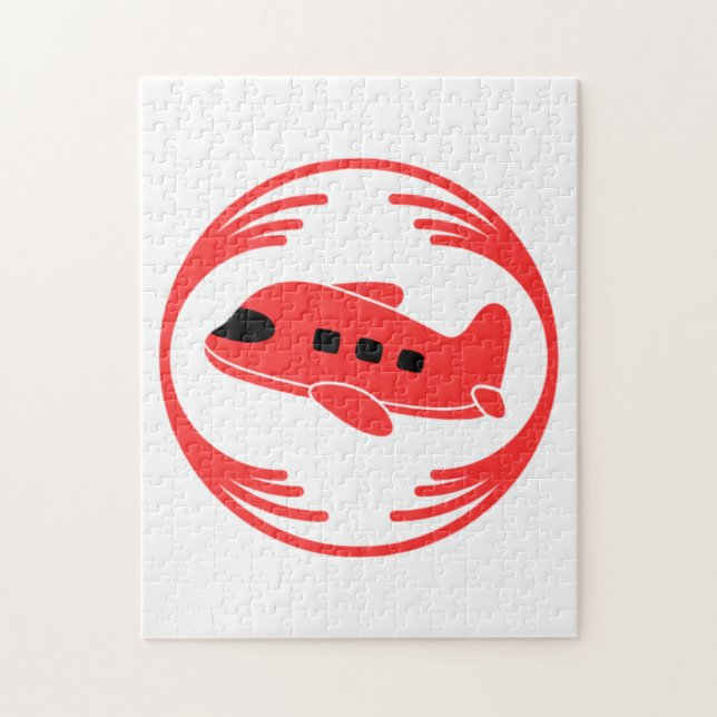 Funny image in the middle of a funny design jigsaw puzzle (Vertical)