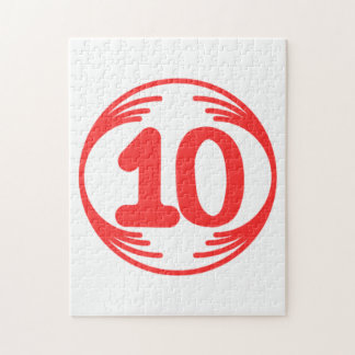 Funny image in the middle of a funny design jigsaw puzzle