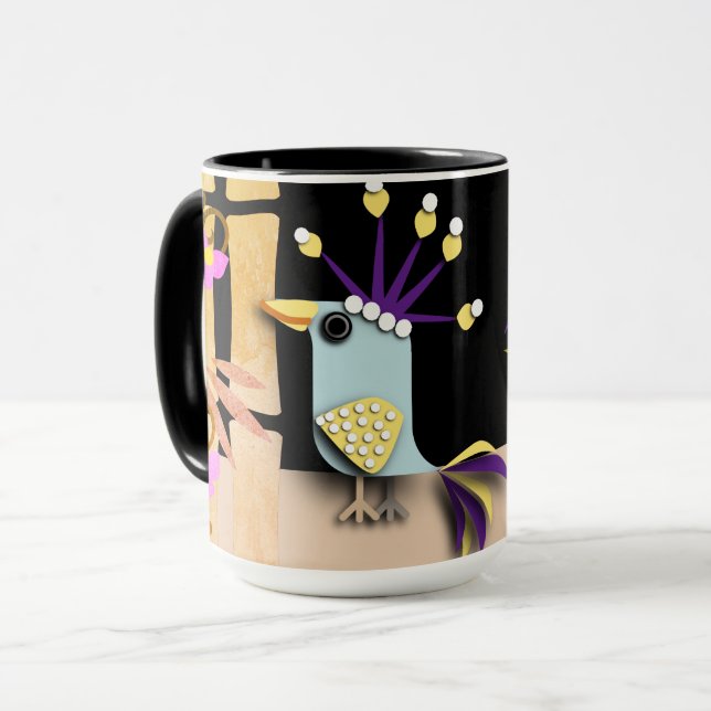 Funny Imaginary Birds   Mug (Front Left)