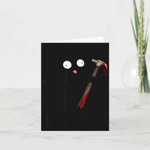 Funny In Cat Anime Spooky Black Cats Halloween Card