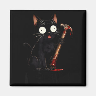 Funny In Cat Anime Spooky Black Cats Halloween Magnet