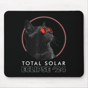 Funny In Cat Eclipse Glasses Totality Solar Mouse Pad